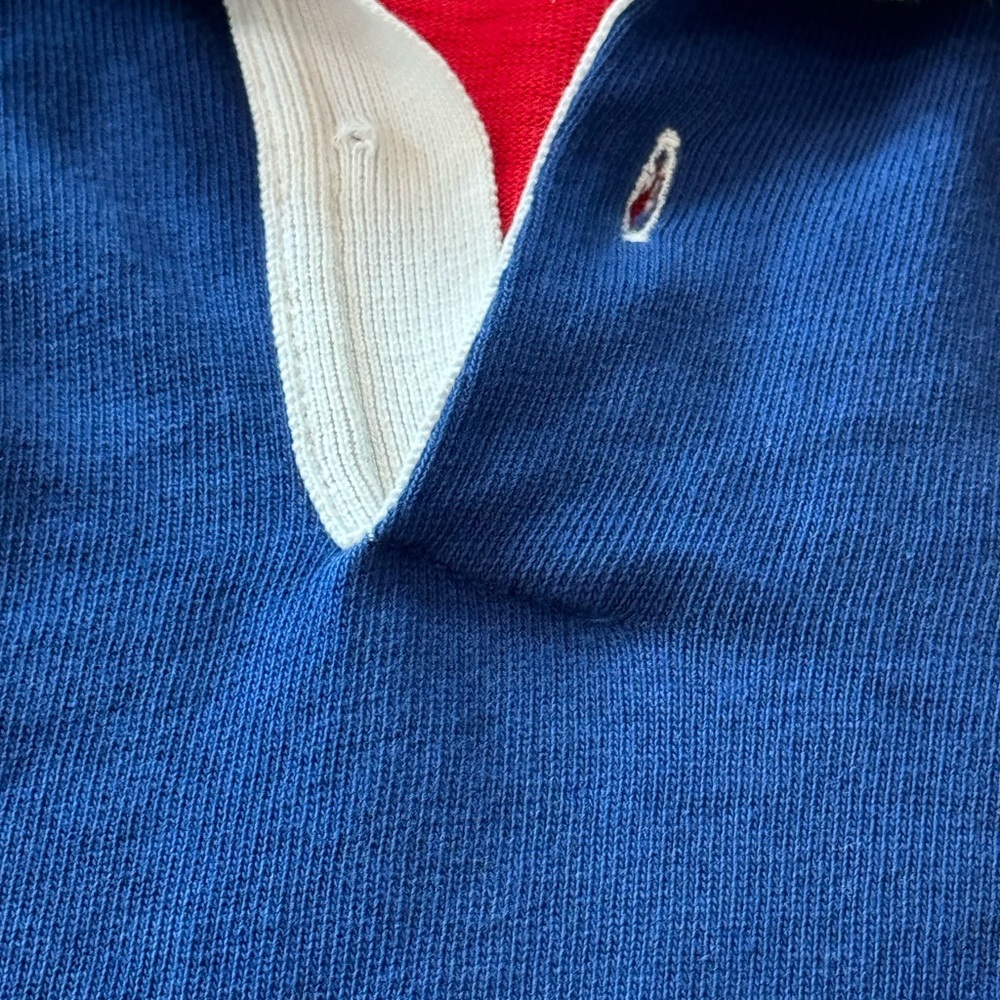POLO RALPH LAUREN VINTAGE Colorblock Large Logo Rugby Sweater Shirt Size Small - Picture 3 of 5